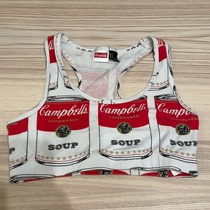 Art Deco Campbell Soup Sport Bra